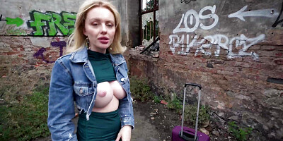 Public Agent Big ass big tits blonde Ruby Lee public sex pov blowjob