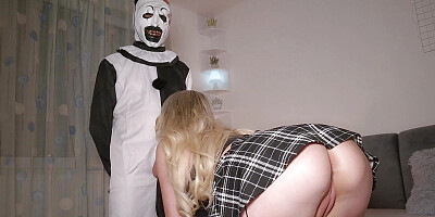 Clown Terrifier CUMS in Schoolgirls hot ass on Halloween Night 2024 - DEEP ANAL CREAMPIE