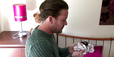 Small tits Amber Nevada fucks her step-brother Luke