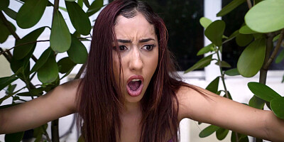 Kira Perez is sucking the black monster cock outdoors