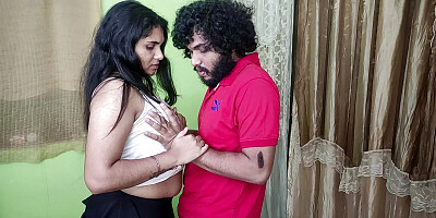 Vaishnavy white shimmy boobs romance with Sharun Raj, Husband and wife hot boobs romance, Mallu girl shimmy without bra boobs