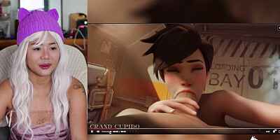 WHO IS THE BEST BLOWJOB GIRL WATCHING BLOWJOB VIDEOS- ExotiqFox Solo Gooner Girl Masturbating Reaction Watch Porn with me