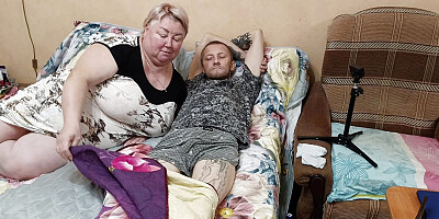 Mother-in-law wakes me up with a deep blowjob