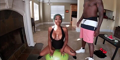 Ivy Working Out That Nut