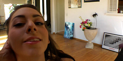 Piercing, tattoo and leash make this whore exceptional