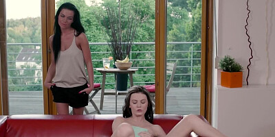 Lovely girls Timea Bella and Inga Devil in a lesbian sex scene