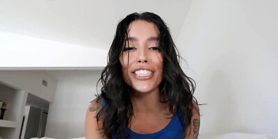 Vanessa Sky is poked with a hard cock in a POV threesome