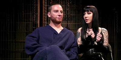 Tattooed mistress torments balls