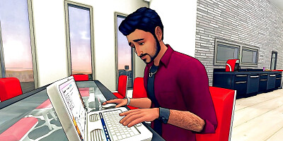 Sims 4 - Daniel helps his Boss - And his Secretary