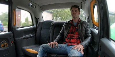 Taxi babe in stockings fucked in cab outdoor by customer