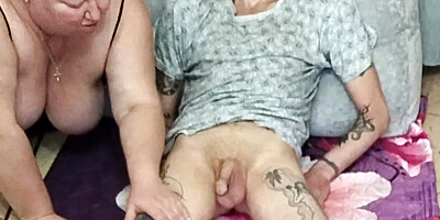 mother-in-law loves cock in throat and cum in mouth