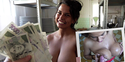 Czech Streets 115: Cook with Huge Tits and Mega Clit