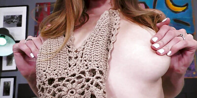 Amateur deepthroat inked babe with small boobs POV sucks