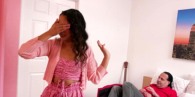 Sarah Lace sucking her stepdads big cock