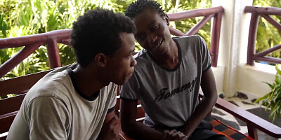 Real African horny twink barebacked by BBC BF at home