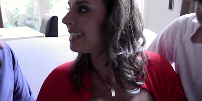Sexy Susi is jerking and sucking two cocks