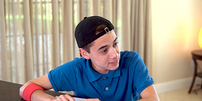 Teacher Daya Knight undresses in front of her pupil Juan