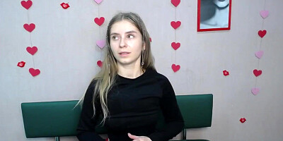 Young Ukrainian babe poses on webcam