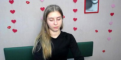 Young Ukrainian babe poses on webcam