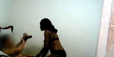 Lusty black slut getting fucked hard