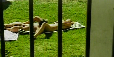 Beautiful blonde babe fucked on the grass