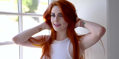 Redhead MILF teasing and fucking at home