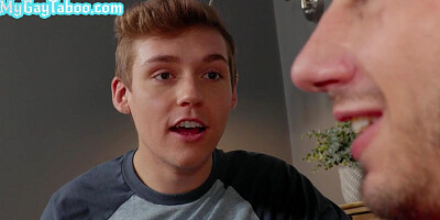 Amateur weird stud fucks stepbro asshole while home alone