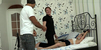 Erick Lewis & Brian & Alina in Interracial Slurping Fuck For - TrickYourGF