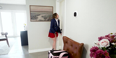 Stepsiblings hears their stepmom fucking someone