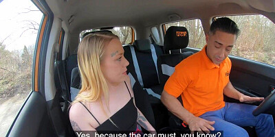 Alt driving bae with piercedpussy cockriding instructor