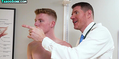 Ginger twink barebacked in medical anal by doctor stepdaddy