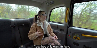 Alt 21yo taxi slut with pierced tongue deepthroating in POV