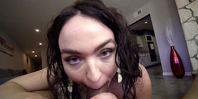 Krissy Lynn is sucking the black monster cock