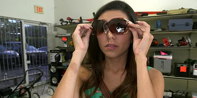 Brunette is doing anal and is also sucking a really large dick