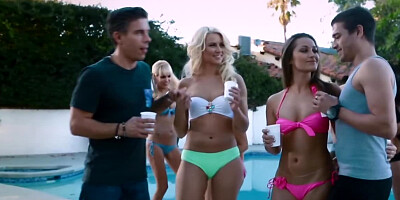 Party time outdoors with some nasty porn babes