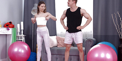 Anal with a coach after a fitness class