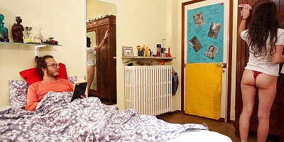 Awkward guy is surprised by an amazing cleaning lady who makes him cum inside!