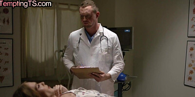 Petite TS patient smashed and rimmed by doctor in hospital