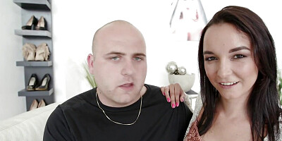 Young Wife Francys Belle Bounces on Stranger',s Cock While Hubby Watches