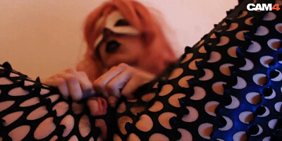 Horny redheaded teen solo rubbing her wet warm pussy