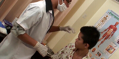 Asian 21yo doctor fucks skinny perv patient in hospital
