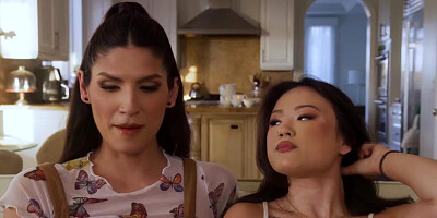 Lulu dares Aura to creampie her