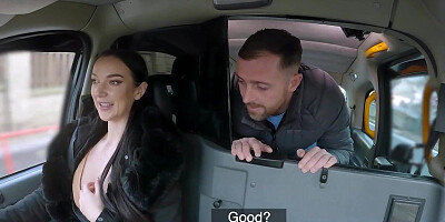 Taxi driver in stockings public fucked outdoor by client