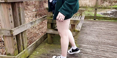 Hot Milf Sucks Her Stepcousin&amp,#039,s Cock On The Pier After A Walk In The Park. Cum In Mouth!