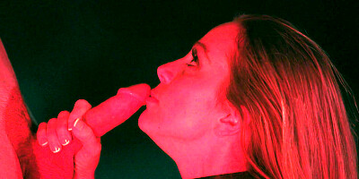 Abigail Mac gives blowjob to Seth Gamble inside the pantagramm