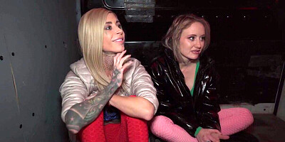 Fake priest analfucking alt sluts trio in back of van