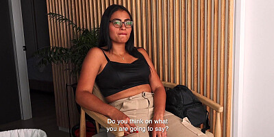 Colombian bombshell fucks her way up to the top riding a big cock POV