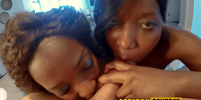 Bisexual ebony amateurs big cock 3some