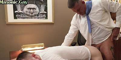 Dominant Masonic DILF Fucks Asshole of Office Bottom Stud