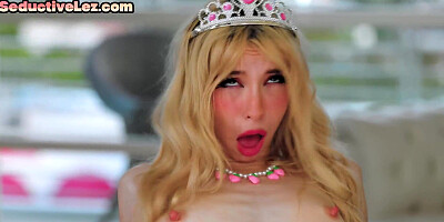 Seductive petite lez got licked at prom by stunning MILF